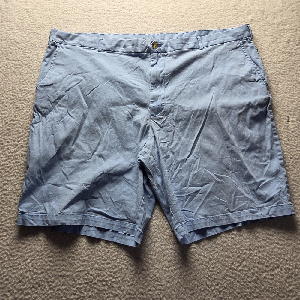 IZOD Saltwater Shorts Mens 48 Blue Stretch Cotton Chino 10 Inseam Casual Summer